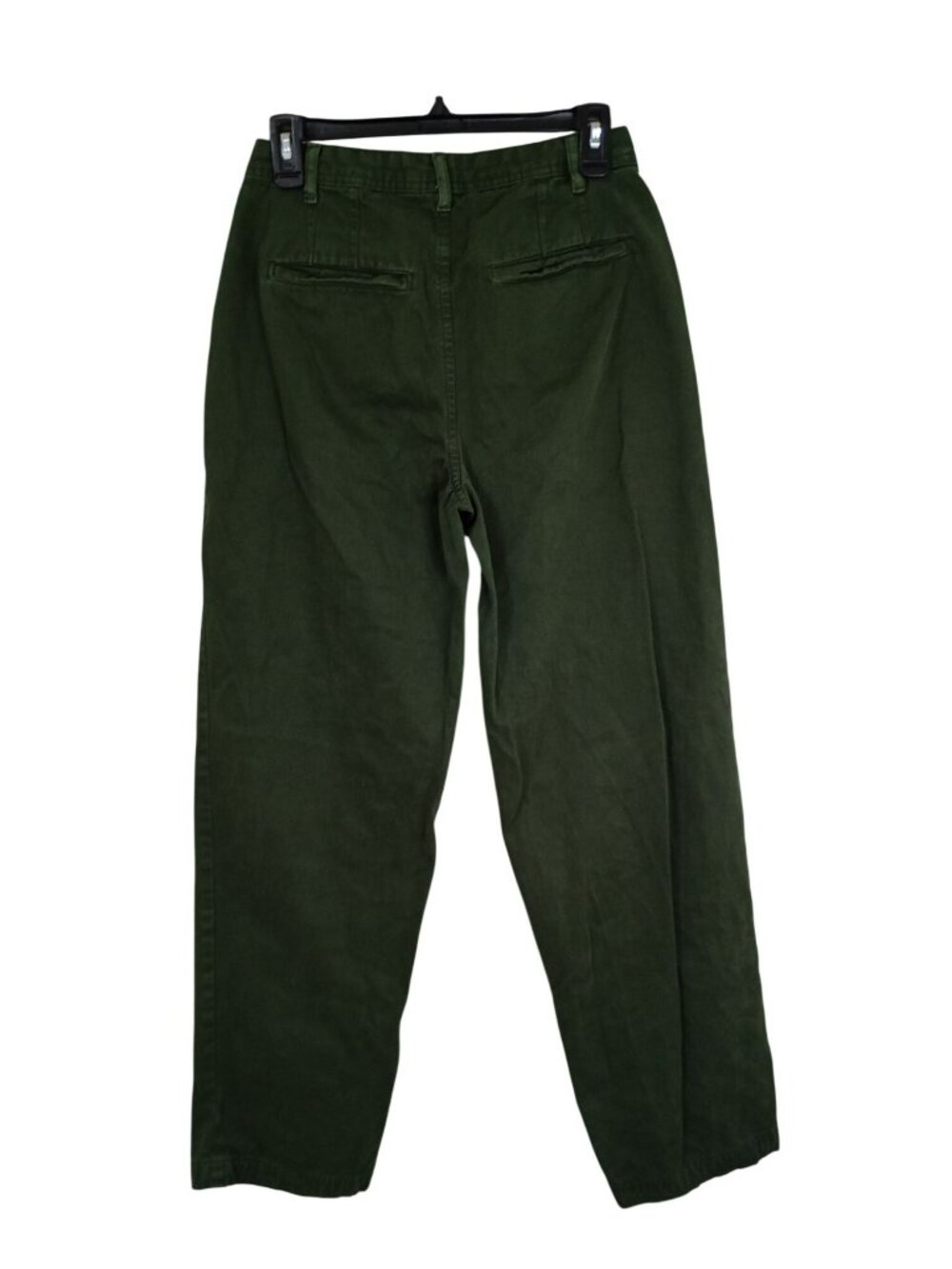 Free People Womens Green Relaxed Fit Cotton Pants Size 29 Button & Zip Closure - Picture 8 of 12